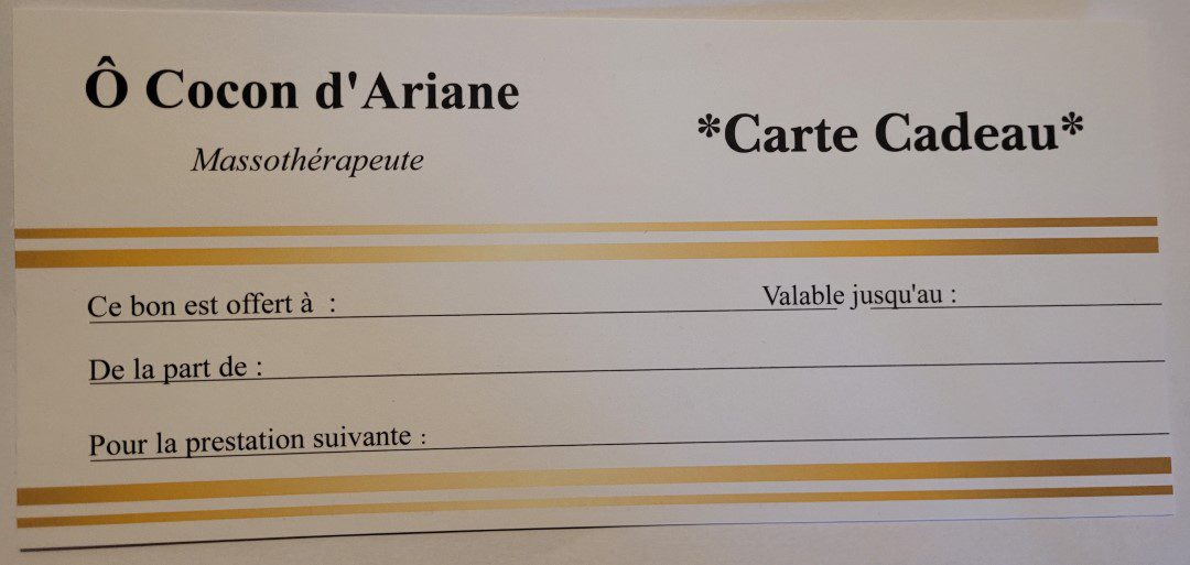 Ô Cocon d'Ariane - Carte Cadeau